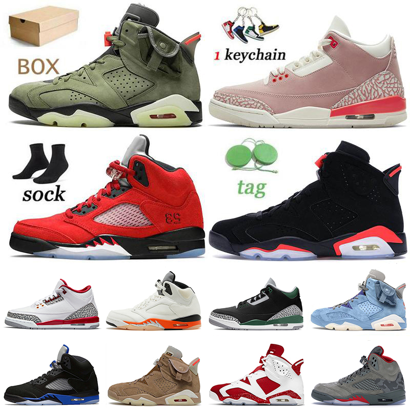 

2022 With Box Sail Women Men Basketball Shoes Jumpman 5 6s Toro Muslin Rust Pink Travis Scotts Pine Green Patchwork 5s Black Infrared 6 Sneakers Trainers, B4 b4 40-47 white sail-47 white sail