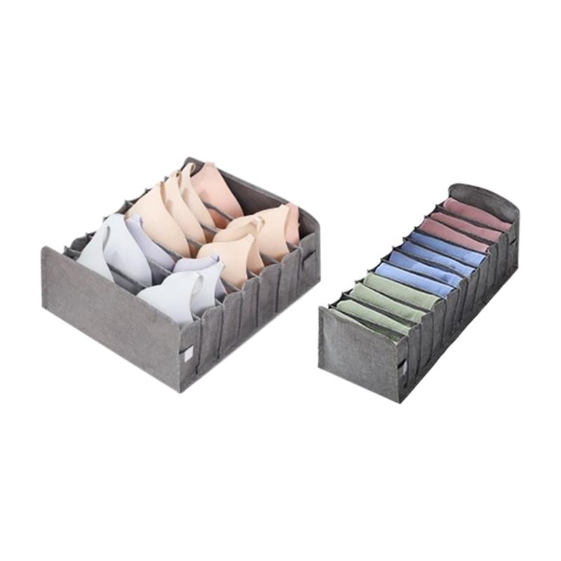

Storage Drawers 2 Pcs Box Socks Bra Underpants Foldable Divider Drawer Closet Organizer Household Clothes Sorting Tools