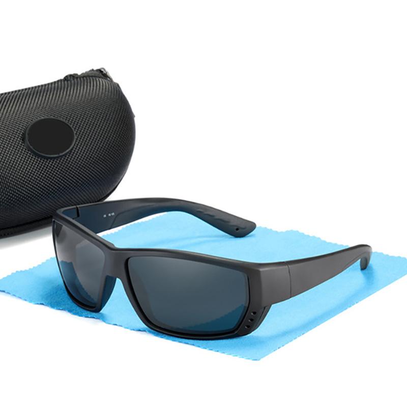 Lunettes de soleil 2021 Tuna Alley Marque Sports Polarisé TR90 Cadre carré Cadre de réflexion Rétroaction Rétroaction Lentilles UV400 Protection