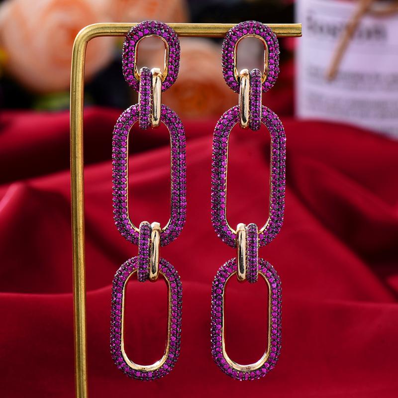 

Dangle & Chandelier KellyBola Jewelry 2021 Ladies Luxury And Gorgeous Full Cubic Zircon Earrings Fashion CZ Design Link Hoop