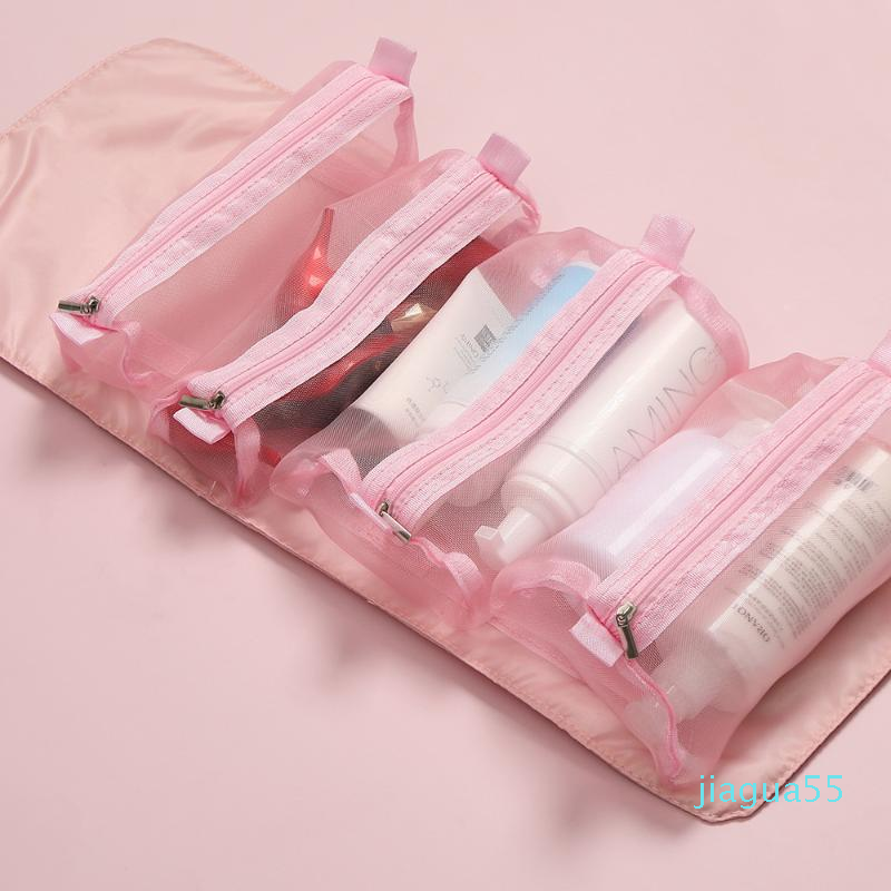 

Cosmetic Bags & Cases Multifunctional Large Capacity Folding Bag Four In One Detachable Portable Travel Storage Wash, Khaki