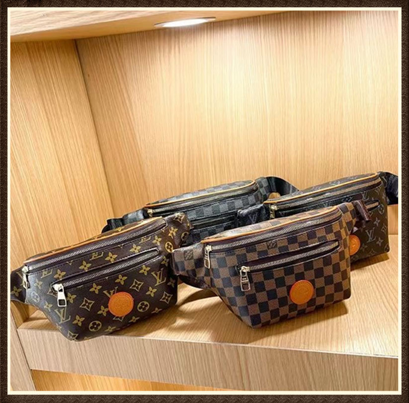 

Fashion Waist Bag Men Women Waist Bags Fanny Pack Women Metal Zipper Crossbody Bag WalletLV LOUIS BAG VITTON, Red;black