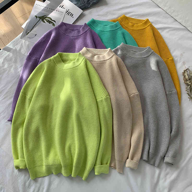 

women's sweaters female sweater, long sleeve round collar, warm sweater for girls tdod, White;black