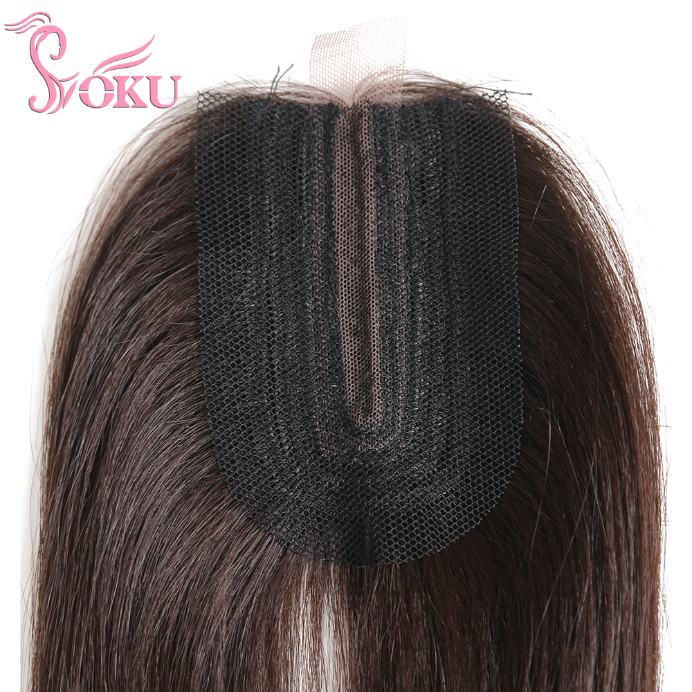 Costume Accessories Yaki Straight Hair Weaving Bundles with Closure 14-18 inch Long 7 Pcs/Pack Hair Extension Synthetic Hair Weft For Women-image-749078069
