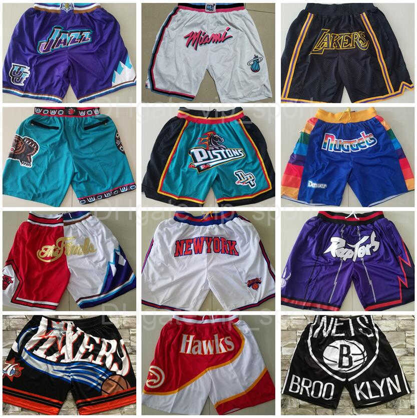 

Basketball shorts Team Just Short Don Sport Wear Hip Pop Pants With Pocket Zipper Sweatpants Blue White Black Red Purple Mens Size S-XXXL, Photo o