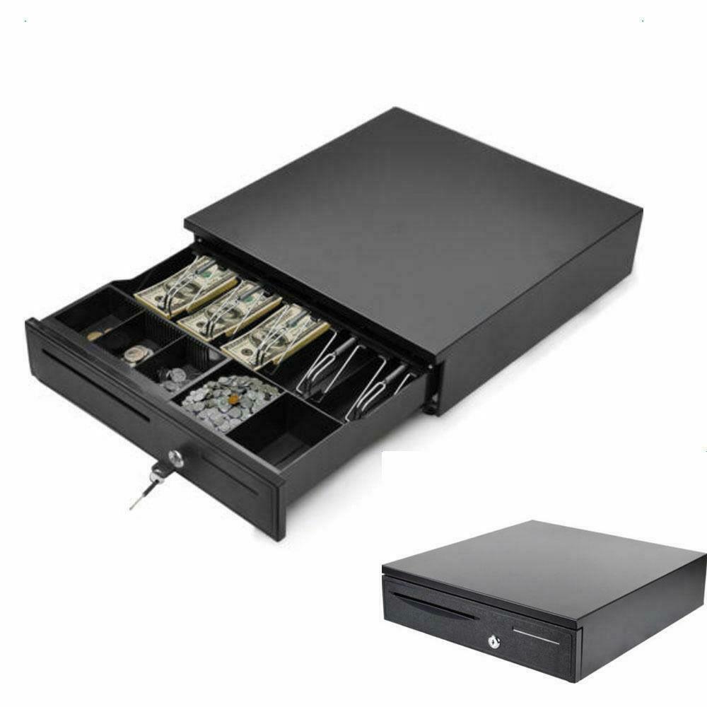 

Cash Register Drawer Box 5 Bill 5 Coins Tray Compatible Works POS Printers RJ11