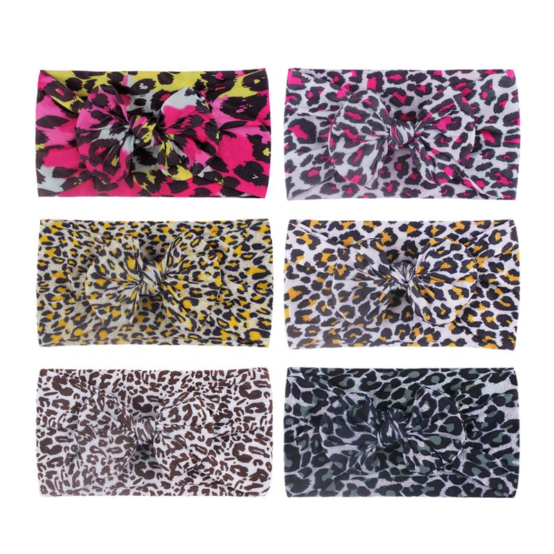 

Scarves Leopard Headband Hair Bows Animal Print -sale Trendy DIY Accessories For Girls Headwrap Elastic Band