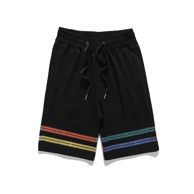 

Mens Short Pants Summer Beach Pants For Men Breathable Loose Letter Geometric Print Shorts Pants 210514V, Black