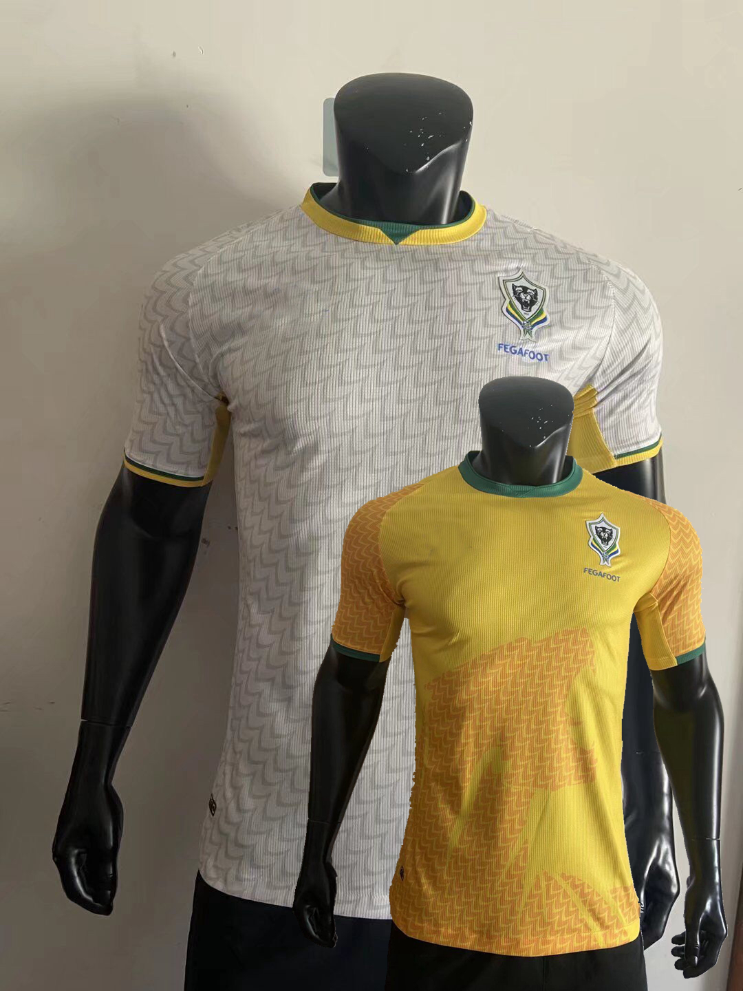 

Player version 21 22 soccer jersey Gabon 2021 2022 football shirt FEGAFOOT national team home away maillot de foot, Black;yellow
