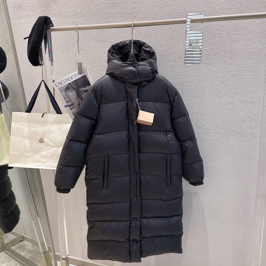 

Long Down Jackets with Hoodied Warm Casual Trendy Hoodie Cap Windproof Puffer Jacket Mens Teddy Coat, Black