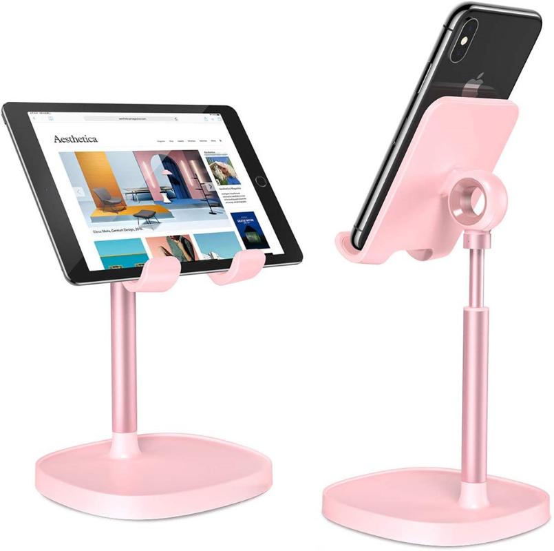 

Cell Phone Mounts & Holders Desktop Tablet Mobile Stand Holder For Office Home Adjustable Height Angle Black Pink White Heavy Duty Stable