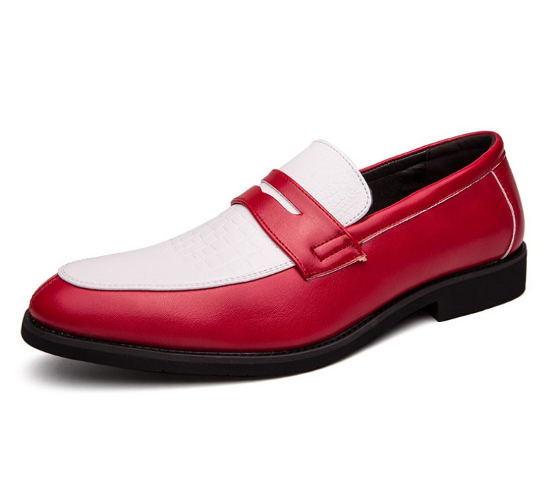 

Mens Suede Loafers Gentlemen Wedding Party Casual Slip On Shoes Monk Strap Men Dress Shoe Leather, Red