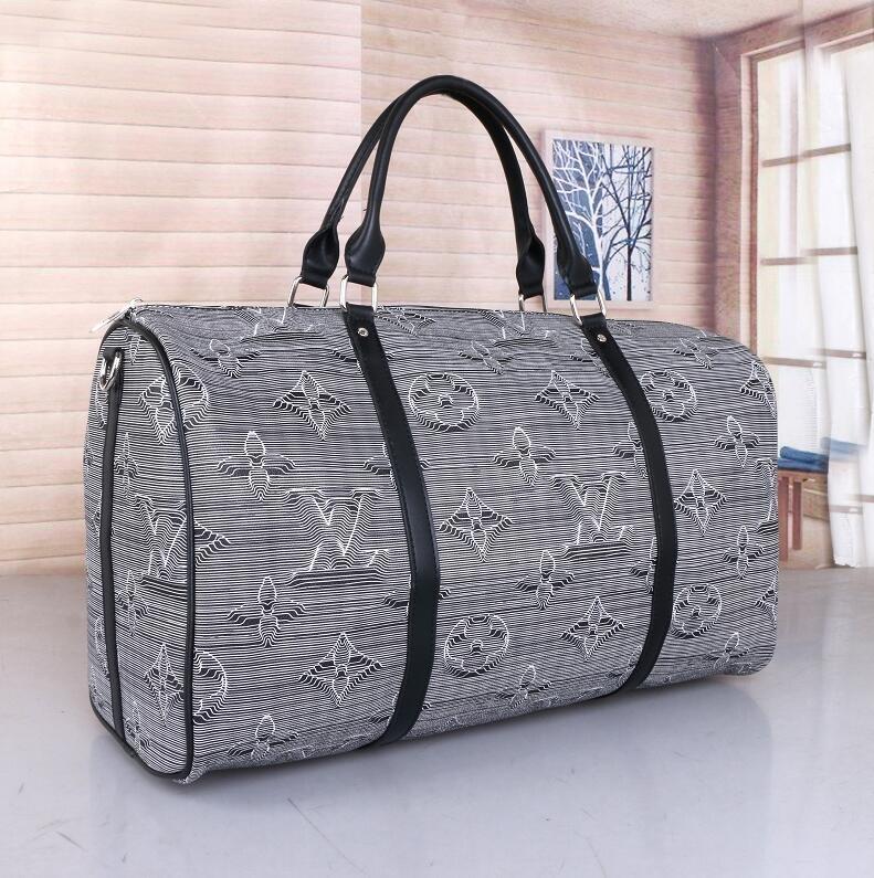 

150# new fashion men women travel bag duffle bag, 2021 luggage handbags large capacity sport bag, delivery lock tag 55CM.25CM 28CM