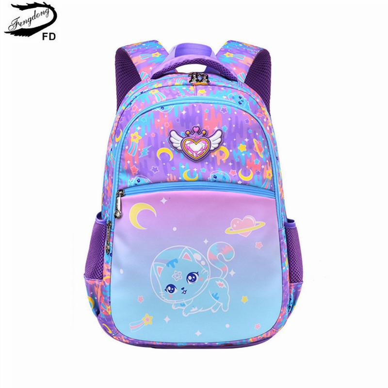 

Fengdong Elementary School Bags For Girls Cute Book Bag Primary Backpack Pencil Student Waterproof Nylon Set
