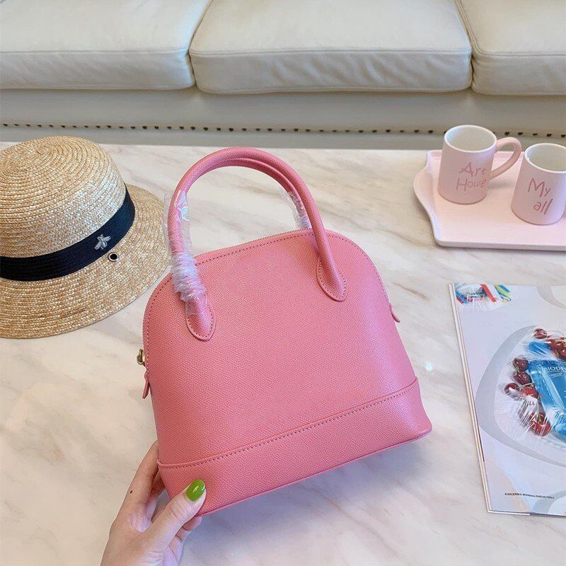 

Classic Solid color Shell bags for women Letter Graffiti Handbags Leather purses high quality ladies shoulder crossbody bag LCM, Pink