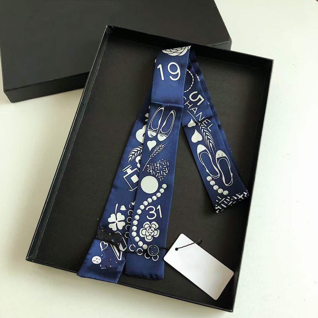 

High quality classic 100% Silk scarf for Women Spring Design Chain Style Long Scarves Scarfs Wrap With Tag Shawls 120*7cm
