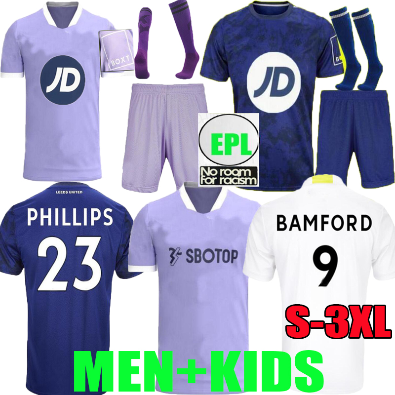 

21 22 leeds third soccer jerseys 2021 2022 Purple FIRPO JAMES HARRISON HERNANDEZ COSTA BAMFORD PHILLIPS RAPHINHA Men kids kits football shirt united, 2021;3rd