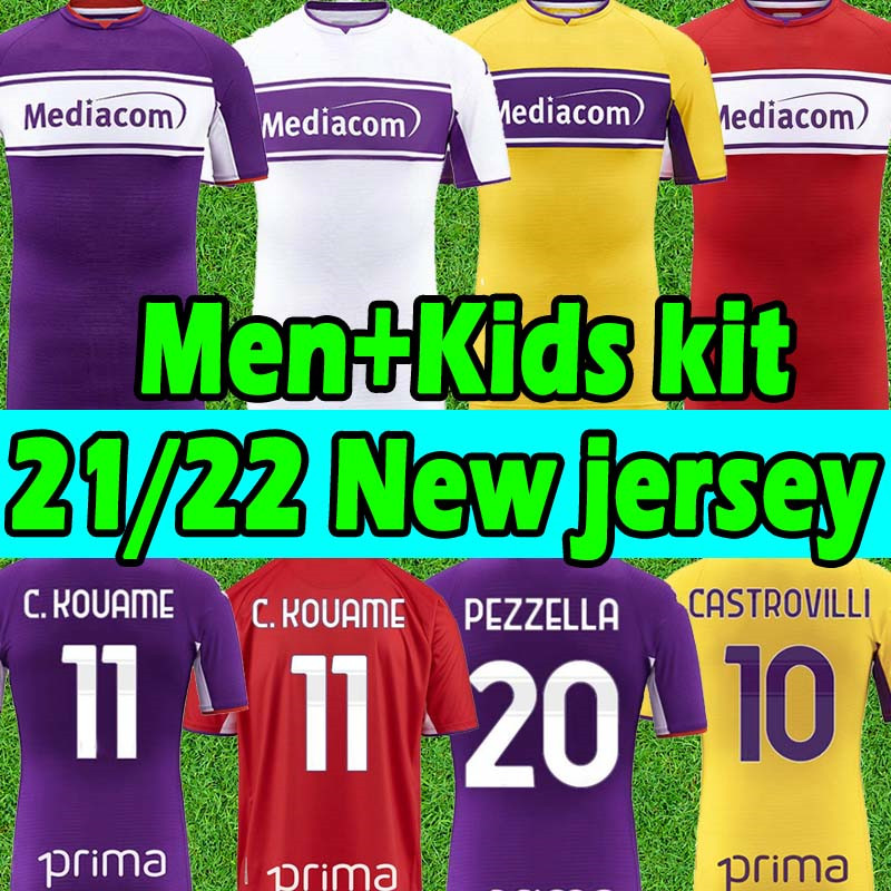 

2021 2022 Fiorentina Jerseys de fútbol Ribery Callejon Prince Pezzella Chiesa 21/22 Firenze soccer jersey Vlahovic Maillot de Pie Florence men kids Football Shirt top, 21 22 home patch