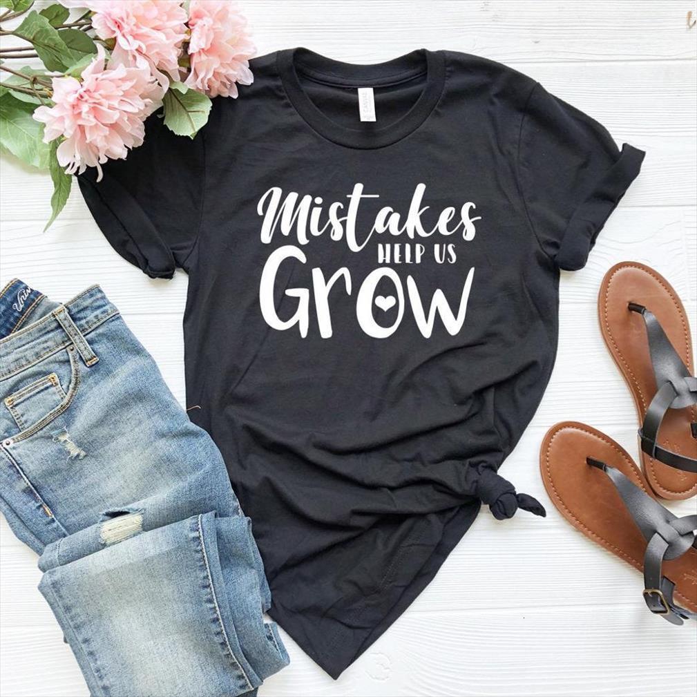 

mistakes help us grow and mens women womens cotton casual funny lady yong tee 5 colors drop s, White;black