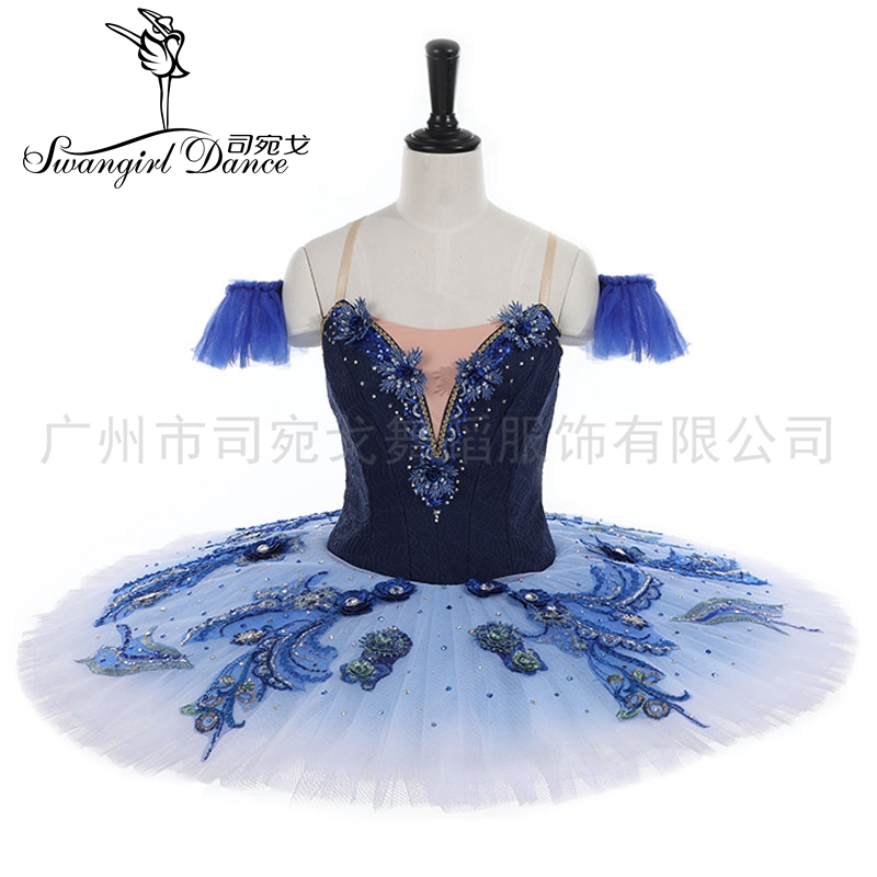 

Darki gradient CustomMade blue bird variation Prfessional Ballet Costumes Pancake Tutu BT4013