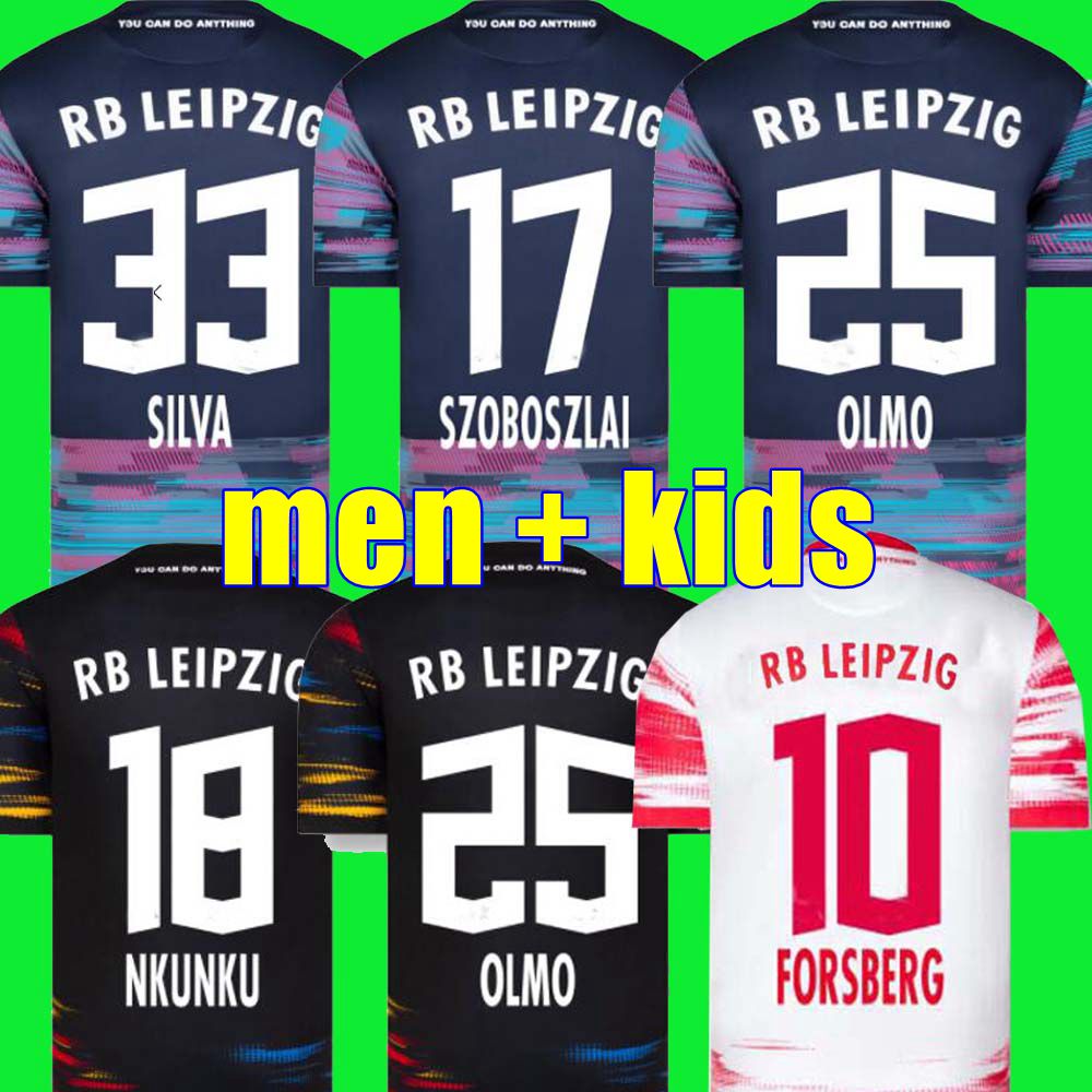 

22 23 Soccer Jerseys FORSBERG Camiseta HEE-CHAN Maillot Szoboszlai POULSEN Sorloth 2022 2023 Football Shirts Kits CUNHA Uniform home away Nkunku Olmo Silva Laimer 99, 22/23 third kids