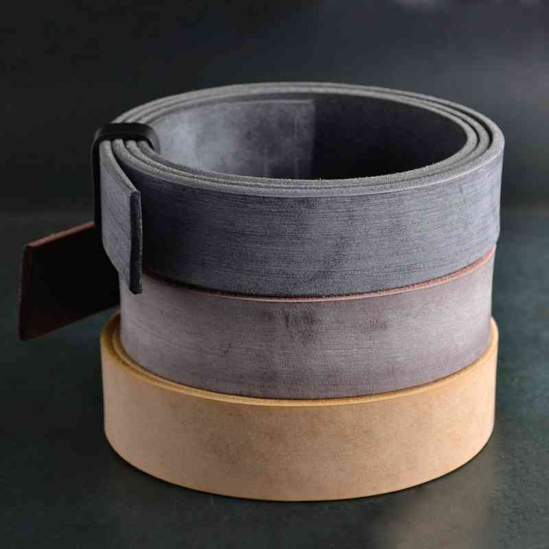 

New DIY British Italian rein waxed head leather men's pants belt, Black