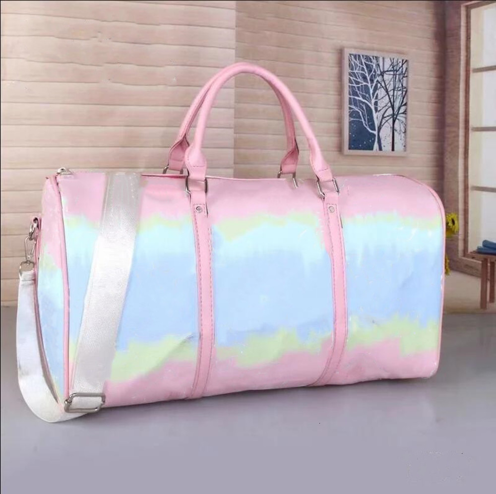 

2021 50CM large capacity women travel bags sale quality men shoulder duffel carry on luggage bottom rivets with lock head