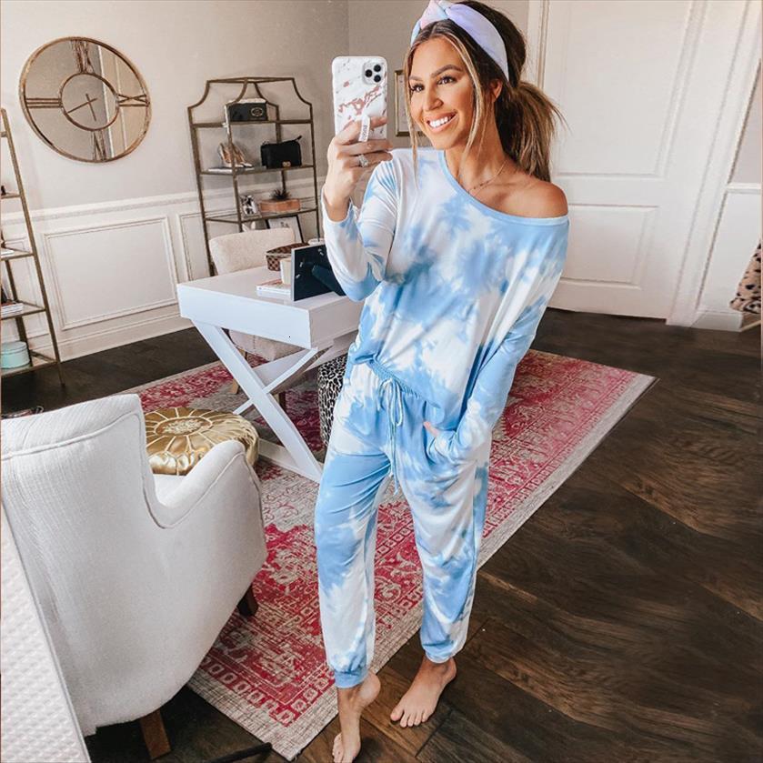 

lounge wear two piece women tracksuits set pants o neck tie dye tracksuit casual oversized suit female summer pullover matching, Gray