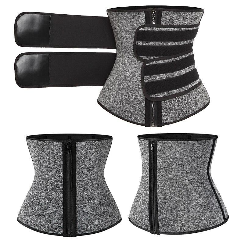 

Waist Support Women Shaper Trainer Corset Slimming Body Cincher Neoprene Sauna Sweat Shapewear Abdominal Fitness Belt, Black as photos