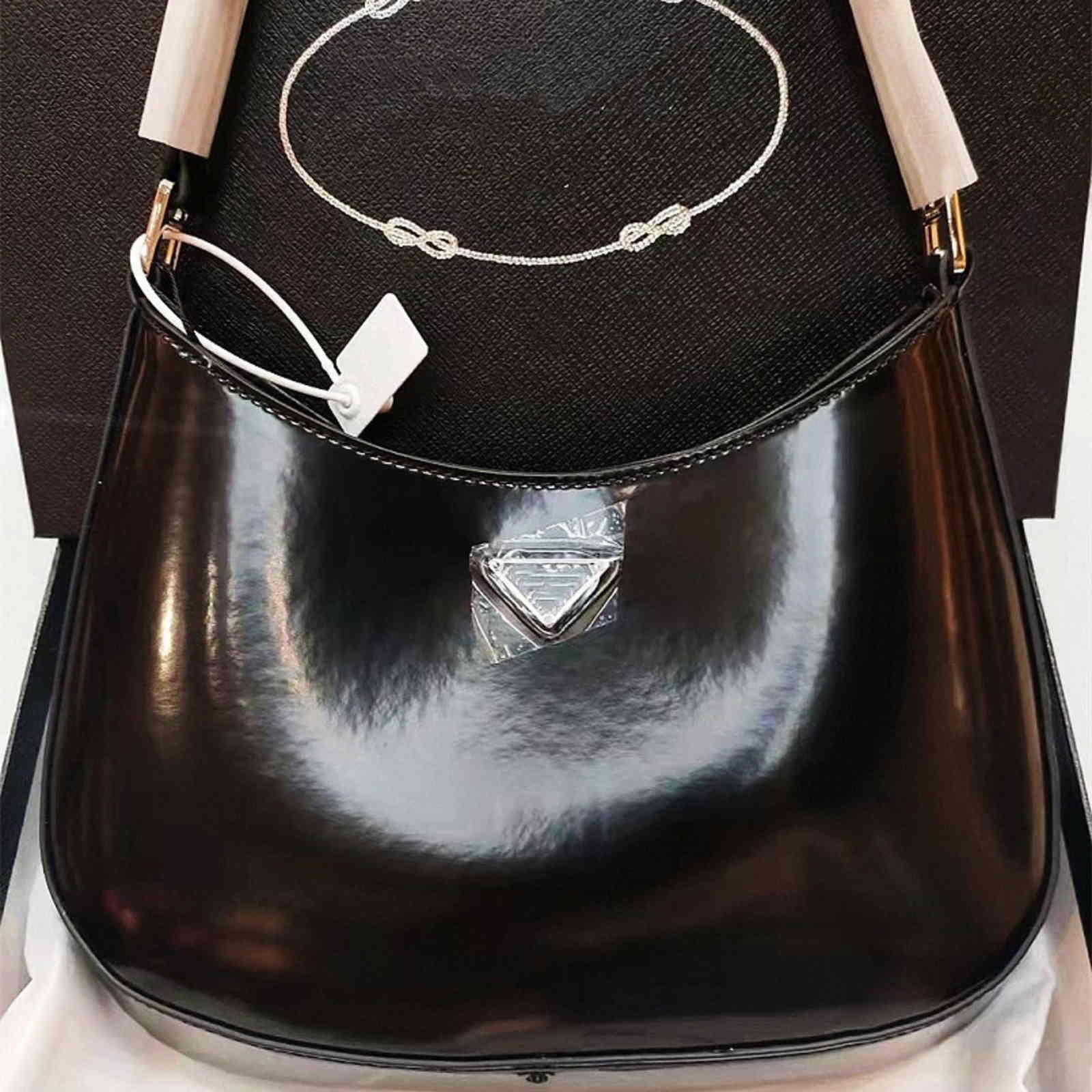 

Evening Bags Classic Genuine Leather underarm bag women design crossbody backpack handbags shoulder high quality womens handbag fashion retro glossy bags 1N2L, 2# shoe box