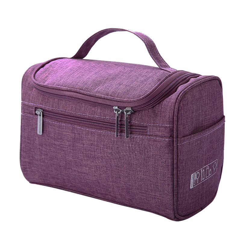 Sac double fermeture à glissière femmes cosmétique cas organisateur portatif loquet de maquillage indispensable dames