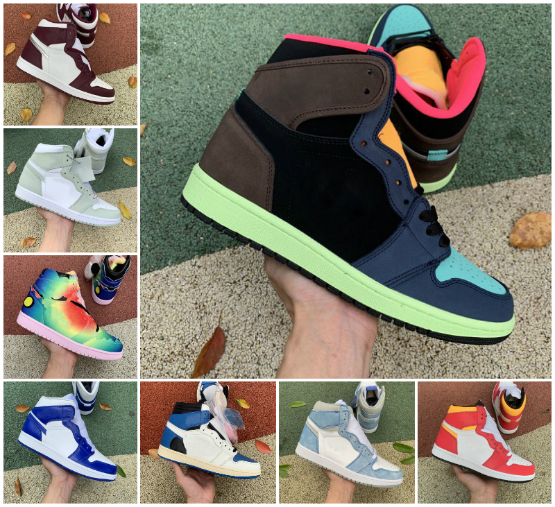 

2022 Bio Hack 1 1s High Basketball Shoes Mens Women Seafoam Candy Jumpman Bred Patent Unc Pollen Hyper Royal Turbo Green Chicago Black Toe DARK MOCHA Trainer Sneakers, Bubble package bag
