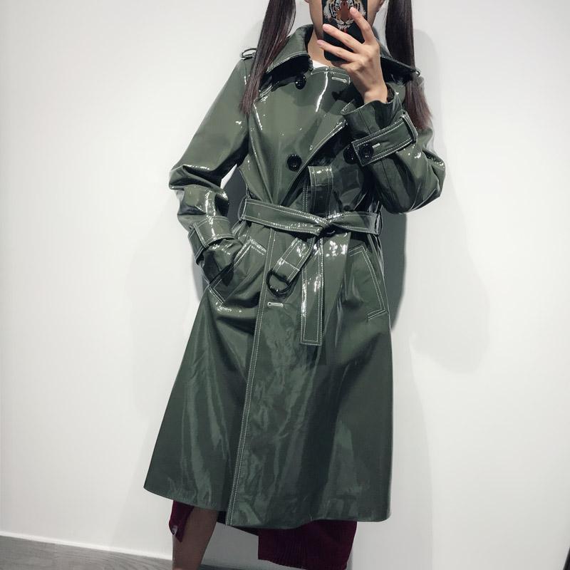 

Women's Leather & Faux Ladies Real Coat Women Genuine Windbreak, Black