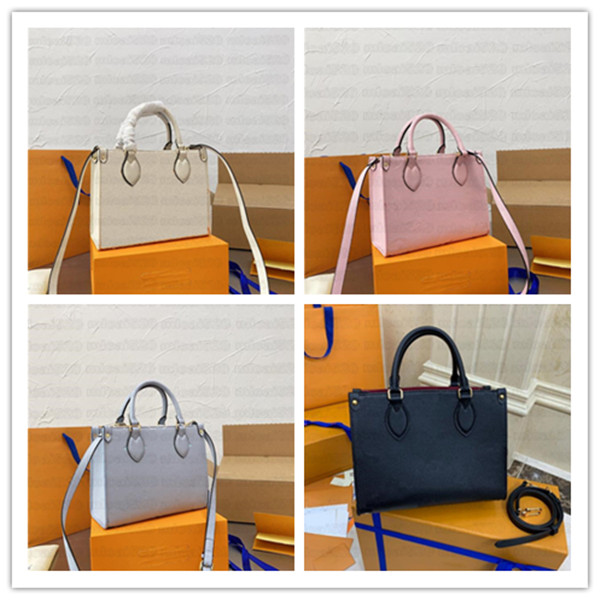 

Small OnTheGo PM Mini Tote Bag Designer Womens Handbag Embossed Leather handle Crossbody Shoulder Bags 2021SS On The Go 25cm Business HandBags, No bag;for different fees only
