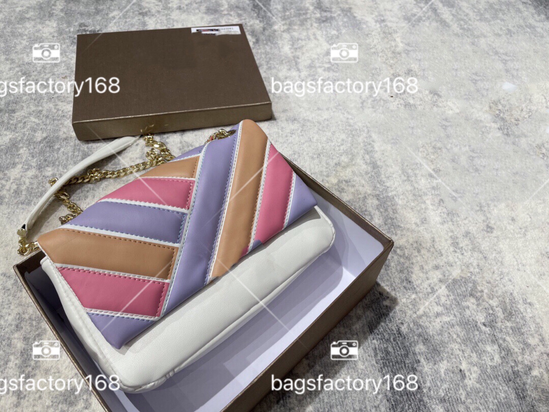 

Ladies Fashion High-end Design Small Fresh Color Cotton Candy Bag Girl Style Chain One-shoulder Bags Casual Art Enamel Snakehead Buckle Package, 222