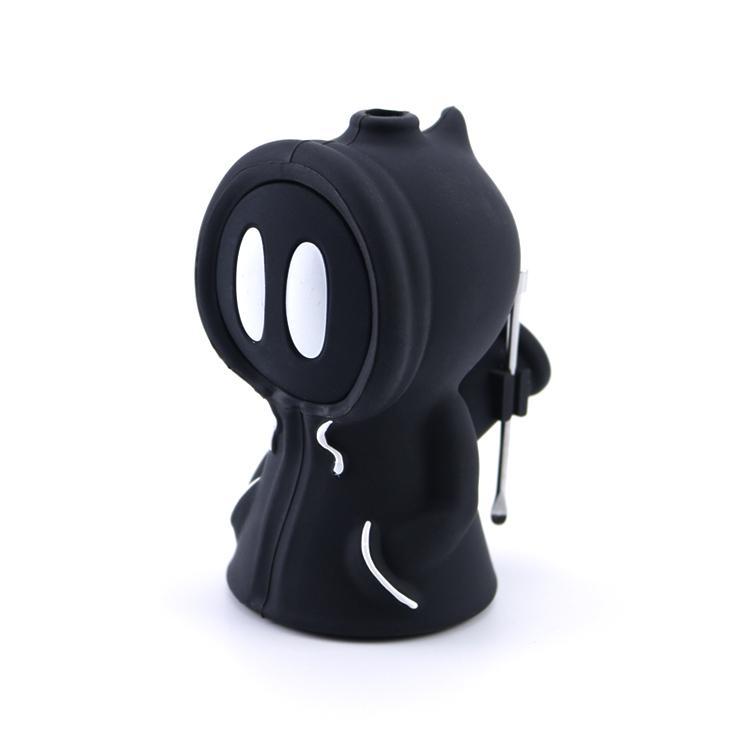 

New Silicone mini bong easy to carry Smoking bongs Lovely dog for seven different colors glass water