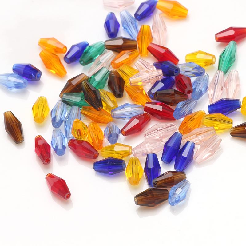 

Other 4x8mm 6x12mm Bicone Rugby Shape Faceted Crystal Glass Loose Beads Wholesale Lot For Jewelry Making DIY Crafts Findings