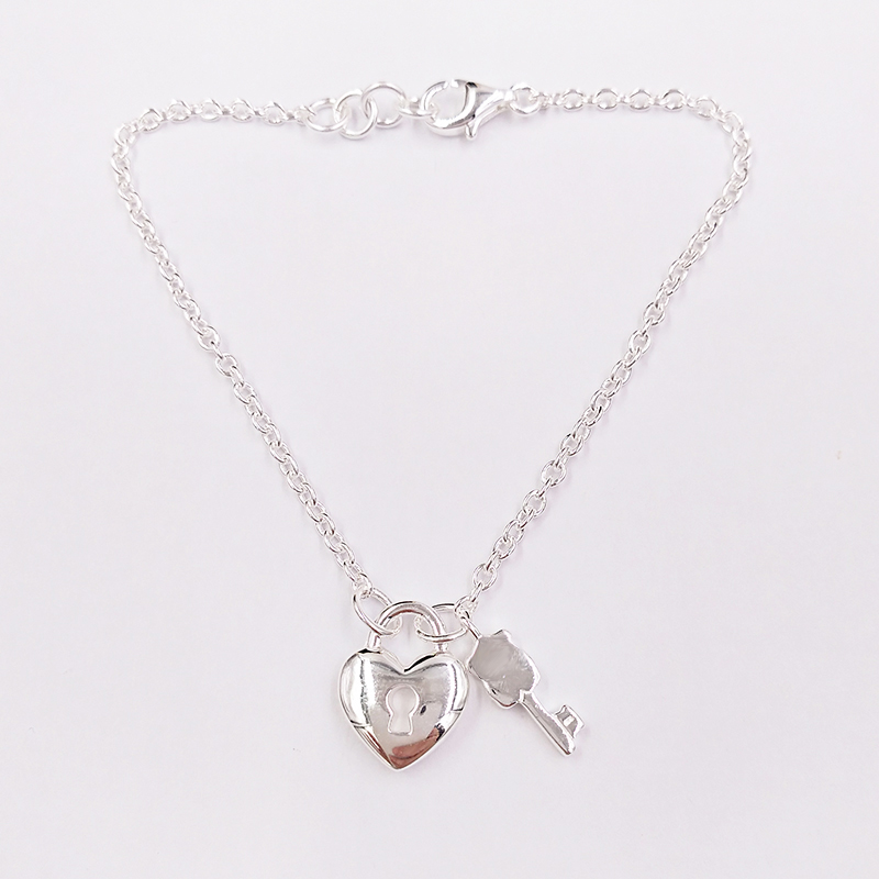 

Authentic 925 Sterling Silver bracelets Silver San Valentine Bracelet Fits European bear Jewelry Style Gift 015301520