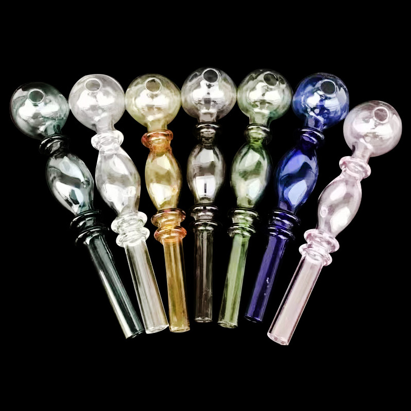 

Portable Round Head Borosilicate Glass Tube Pipe Straw