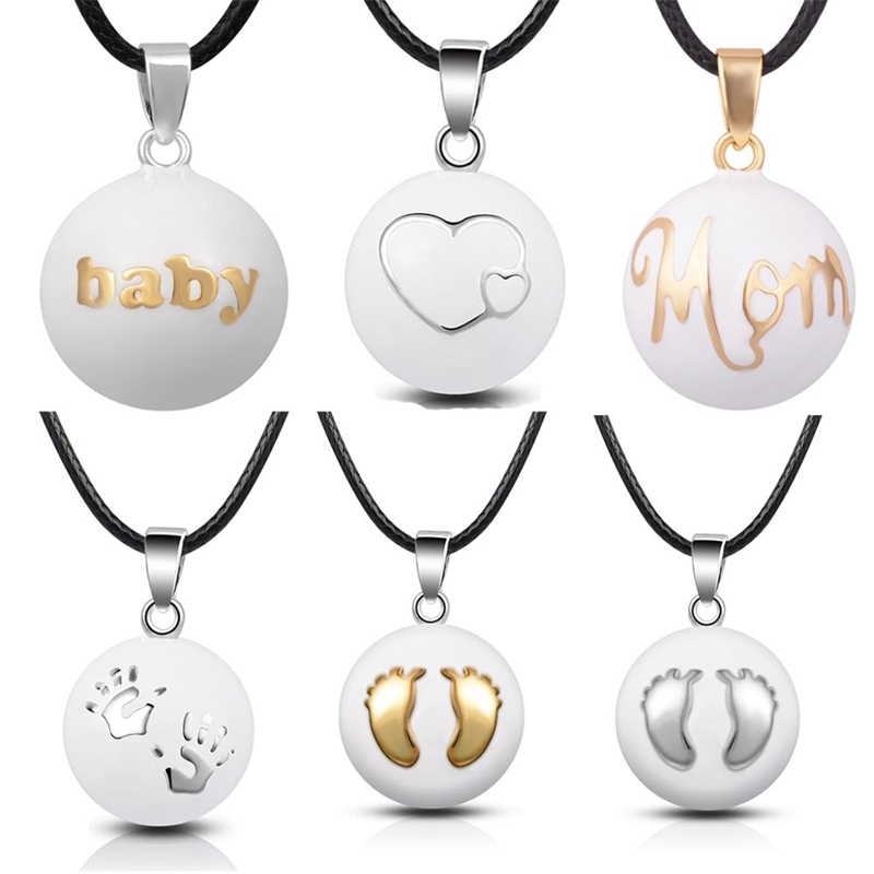 

Eudora Maternity Mix Styles White Chime Bola Pendant Angel Caller Necklace Jewelry For Pregnant Women N14NB-W