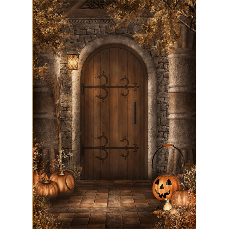 

100x150cm Halloween Photography Material Tombstone Castle Pumpkin Lantern Moon Children Portrait For Photo Background Studio Props 1911 CXZM-02