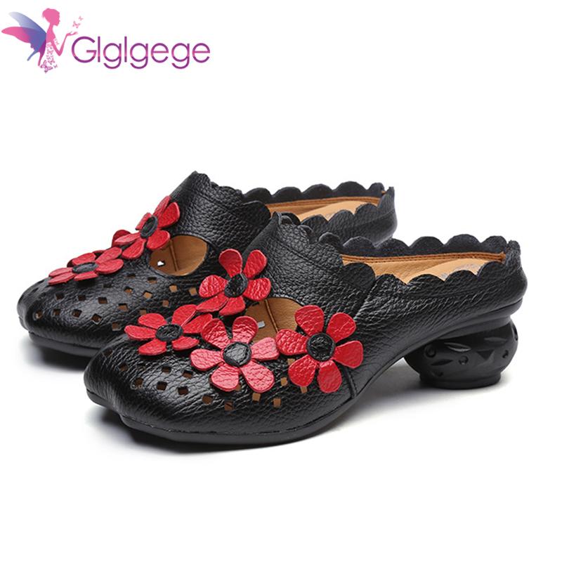 

Slippers Glglgege Fashionable And Delicate Patchwork Multi-colorFlower Ladies'slippers Women's Nigeria, Black