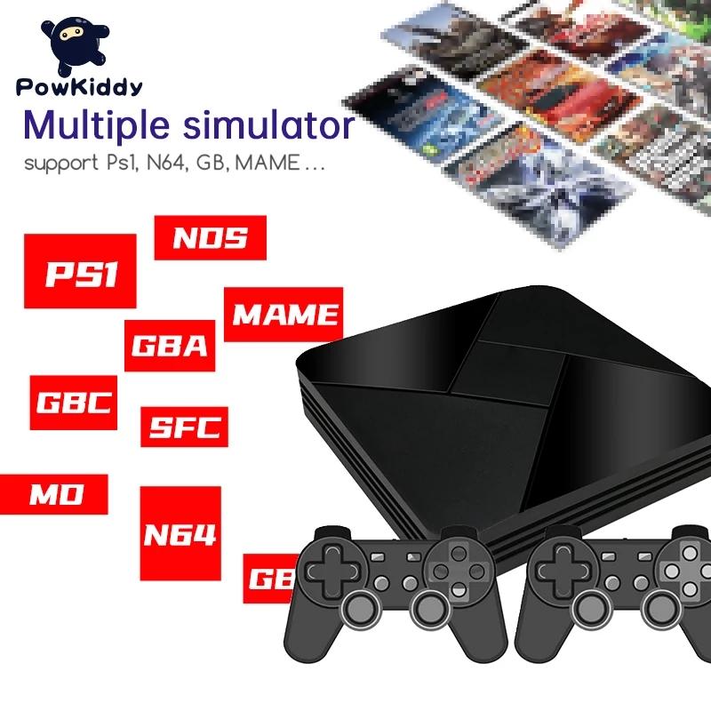 

Portable Game Players POWKIDDY Box G5 S905L WiFi 4K HD Super Console X 50+ Emulator 40000+Games Retro TV Video Player For PS1/N64/DC