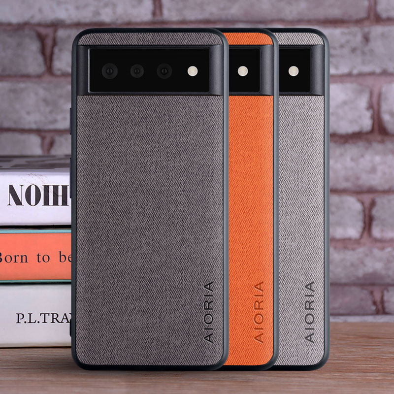 

Cases for Google Pixel 6 Pro Phone coque Luxury textile case