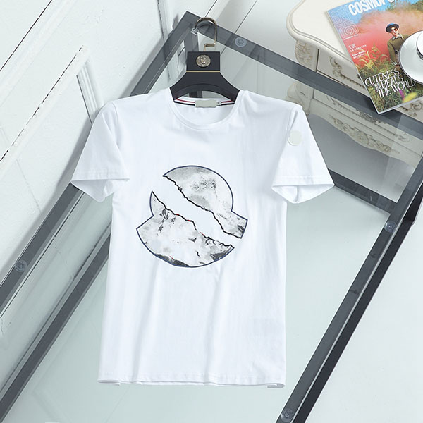 

Europe and American style Monclair Designers T Shirts Mens Fashion Luxury Printed High Quality Brands shirt Brand Designer Casual Street tee, White;black