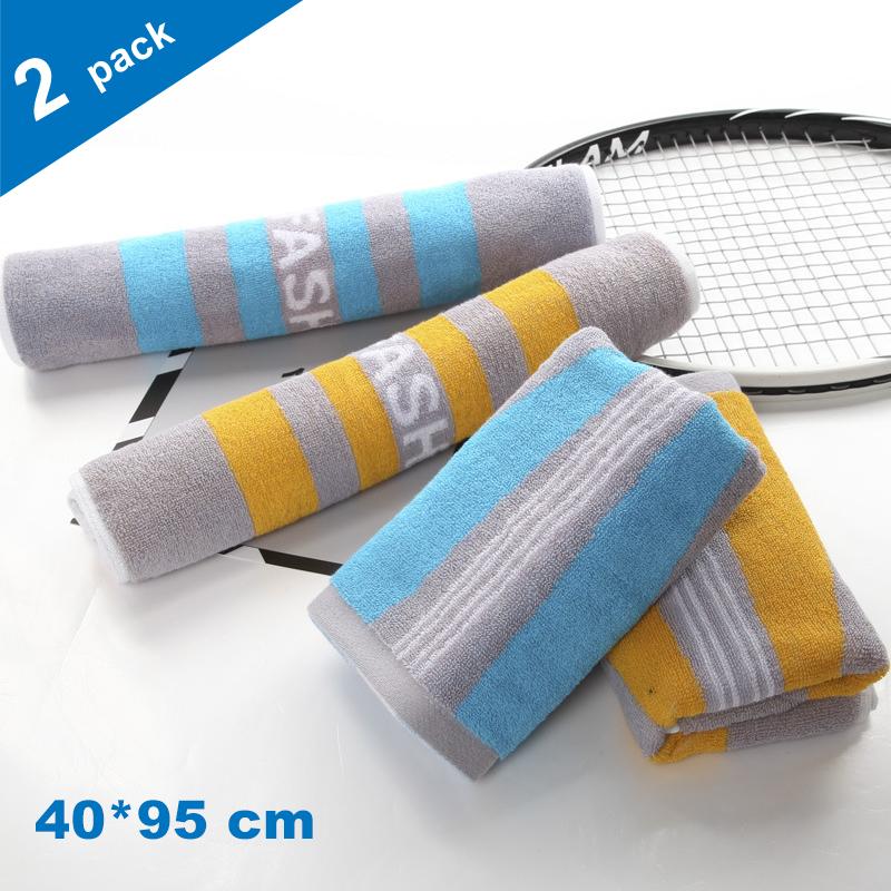 

40*95cm 2-Pack Sports Fitness Gym Cotton Towels Yoga Blankets