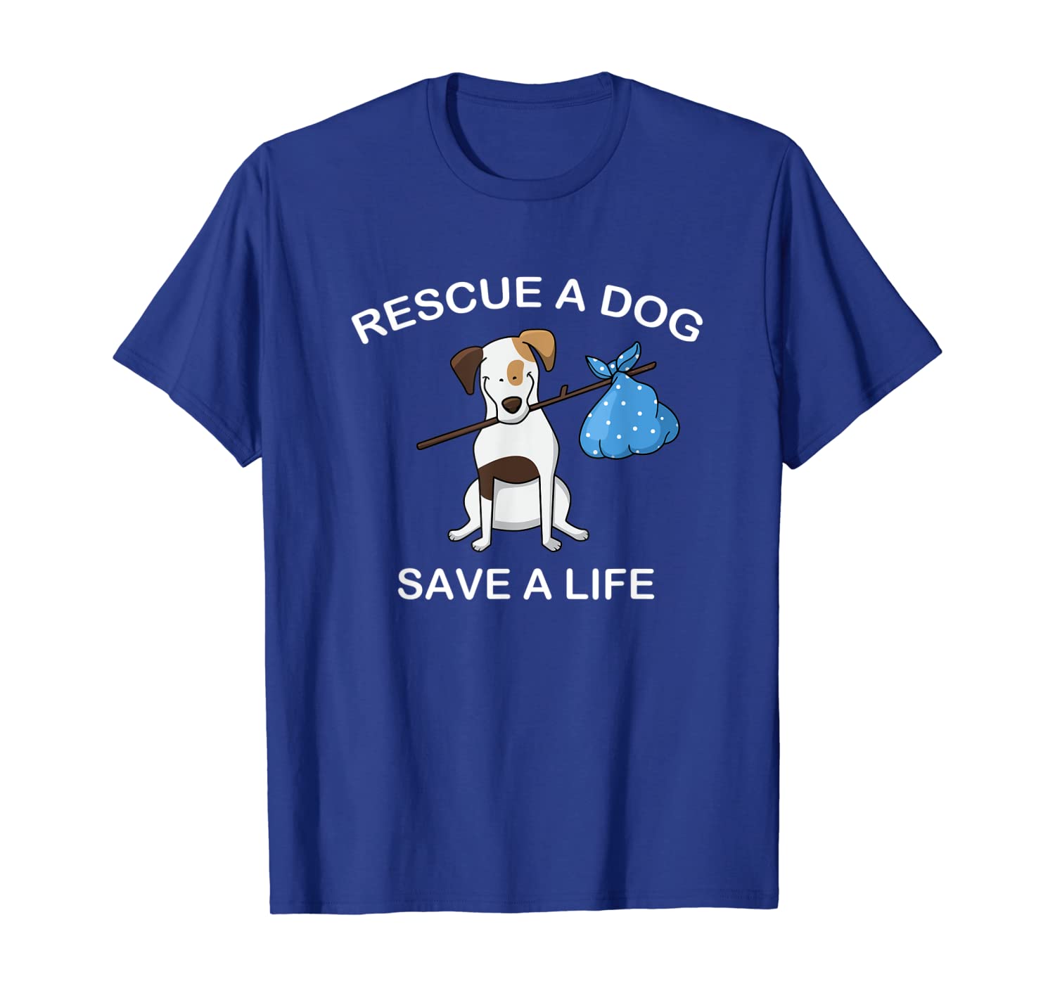 

Adopt a Dog T Shirt - Dog Rescue Pet Adoption Tee, White;black