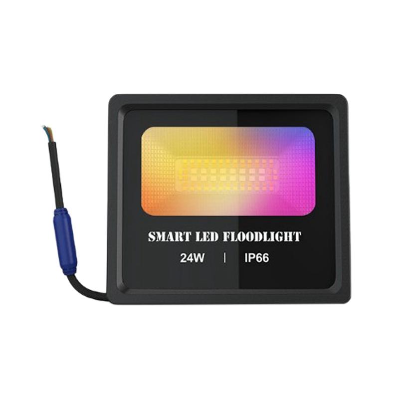

Smart LED Floodlight 24W Bluetooth APP Control Outdoor RGB Flood Light IP66 Waterproof Garden Spotlight Lighting Floodlights