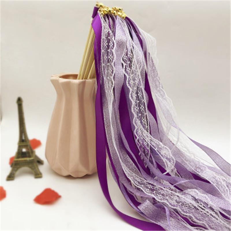 

Party Decoration 10 Pcs Ribbon Fairy Wand Magic Garland Lawn Wedding Birthday Supplies KK27