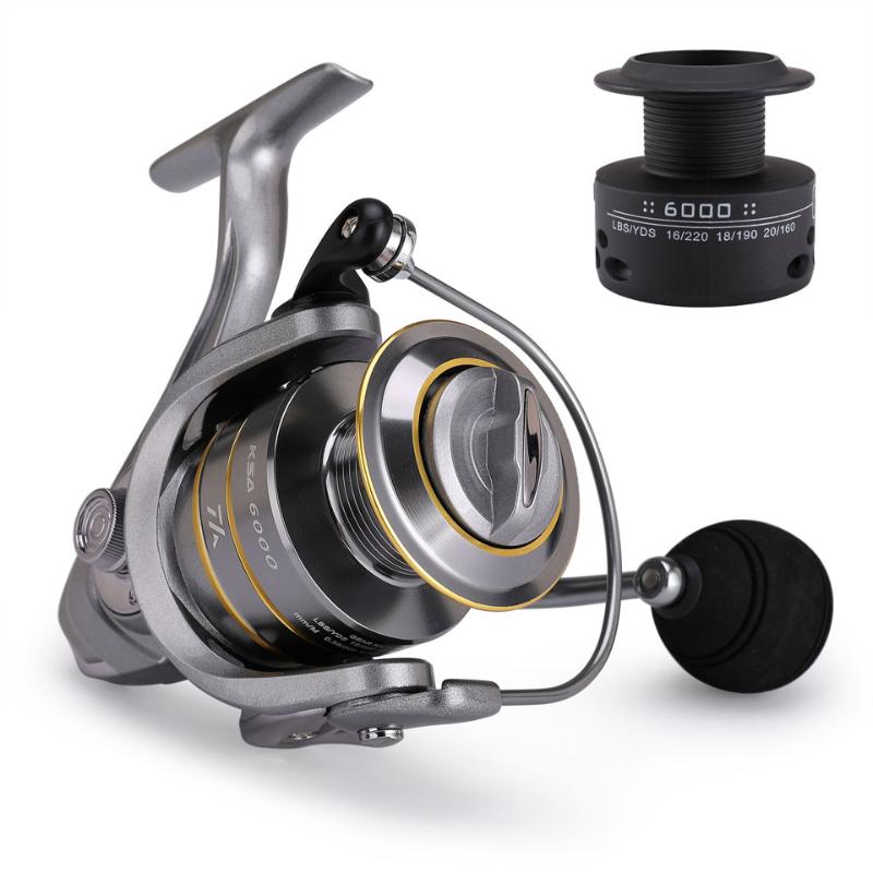 

Carp Fishing Reels Bait Runner With Extra Free Spool Spinning Reel For Coarse 14+1BB Gear Ratio 5.2:1 Baitcasting